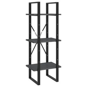 vidaXL Book Cabinet | Grey | Solid pinewood | Medium | Book Cabinet
