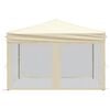 vidaXL Folding Party Tent with Sidewalls Cream 3x3 m
