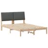 vidaXL Bed frame Brown and dark grey 150 x 200 cm Solid pine wood