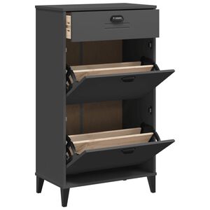 vidaXL Shoe Cabinet VIKEN Anthracite Grey Engineered Wood