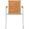 vidaXL Garden Chairs with Cushions 2 pcs Solid Acacia Wood and Steel