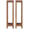 vidaXL Plant Stands 2 pcs 25x25x100 cm Solid Teak Wood