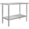 vidaXL Kitchen Work Table 120x60x85 cm Stainless Steel
