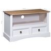 vidaXL TV Cabinet Mexican Pine Corona Range White 91x43x56 cm