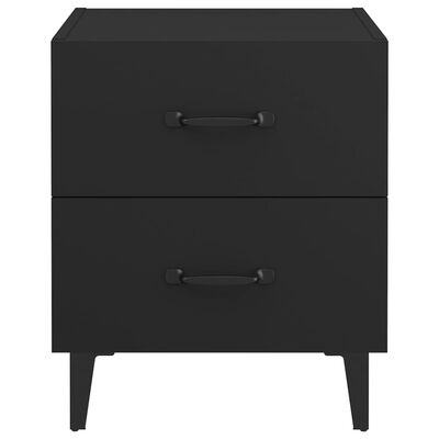 vidaXL Bedside Cabinets 2 pcs Black 40x35x47.5 cm