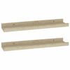 vidaXL Wall Shelf | Set of 2 | Sonoma Oak | MDF | Medium | Wall Shelf