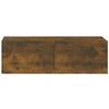 vidaXL Wall TV Cabinets 2 pcs Smoked Oak 100x30x30 cm Engineered Wood