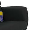 vidaXL Massage Recliner Chair with Footstool Black Faux Leather