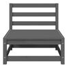 vidaXL Garden Middle Sofas with Cushions 2 pcs Grey Solid Pinewood