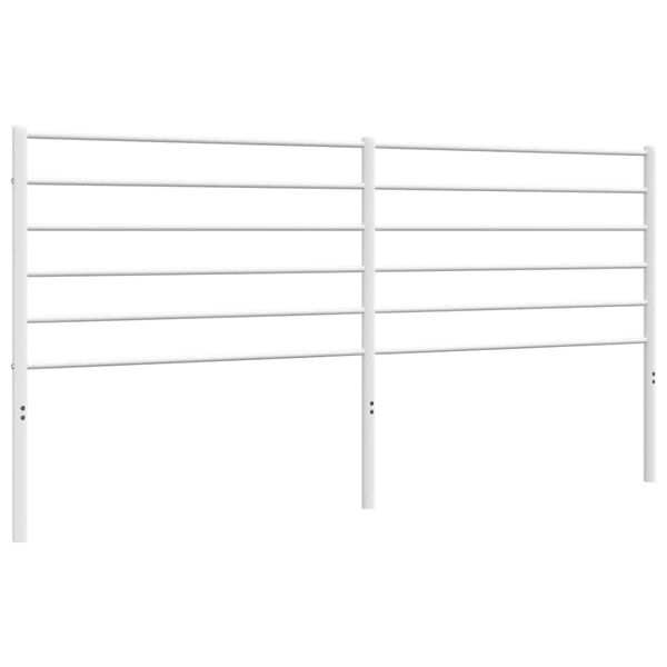 vidaXL Metal Replace Headboard White 180 cm