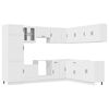 vidaXL 14 Piece Kitchen Cabinet Set Lucca White Engineered Wood
