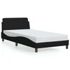 vidaXL Bed Frame "Dover" Black 107x203 cm King Single Fabric