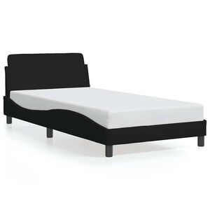 vidaXL Bed Frame "Dover" Black 107x203 cm King Single Fabric