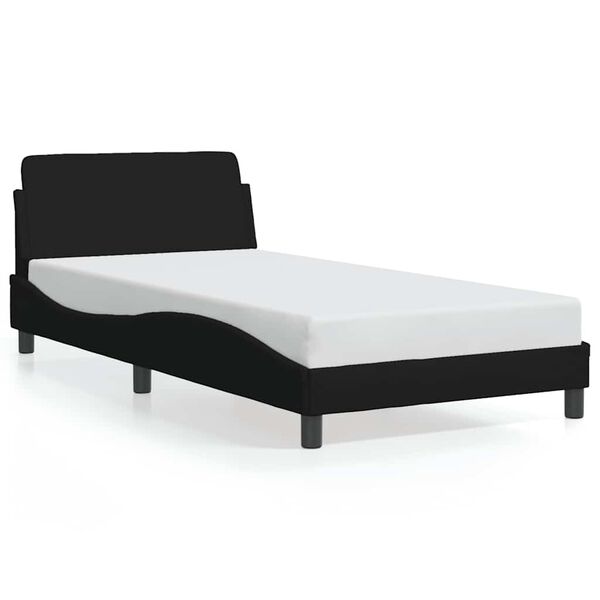 vidaXL Bed Frame "Dover" Black 107x203 cm King Single Fabric