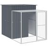 vidaXL Chicken Cage with Run Anthracite 165x251x181 cm Galvanised Steel