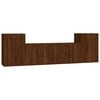 vidaXL 4 Piece TV Cabinet Set Brown Oak Engineered Wood