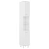 vidaXL Bathroom Cabinet High Gloss White 30x30x179 cm Engineered Wood