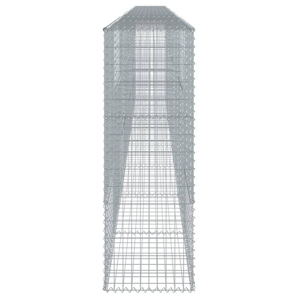 vidaXL Gabion Basket with Cover 800x50x150 cm Galvanised Iron