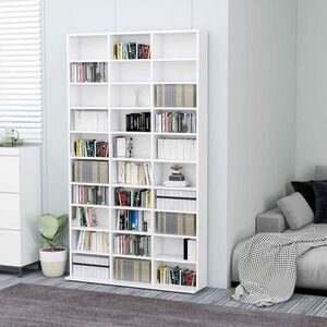 vidaXL CD Cabinet White 102x23x177,5 cm Engineered Wood