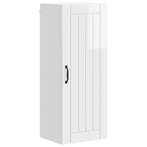 vidaXL Wall Cabinet LUCCA High Gloss White 40 x 31 x 100 cm