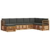 vidaXL Outdoor Sofa Set 8 pcs Natural and Anthracite Solid Acacia Wood