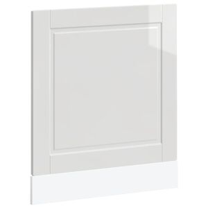 vidaXL Dishwasher Panel Porto High Gloss White 60x1.5x57 cm Engineered Wood