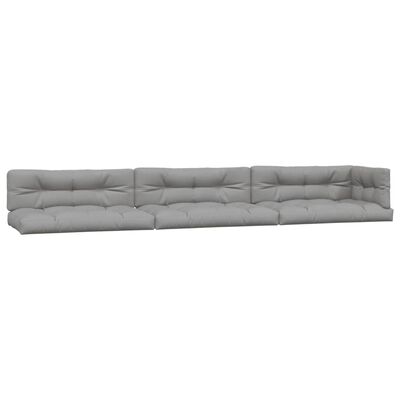 vidaXL Pallet Cushions 7 pcs Grey Fabric