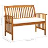 vidaXL Garden Bench with Cushion 119 cm Solid Acacia Wood