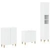 vidaXL 3 Piece Bathroom Cabinet Set DELFT White Engineered Wood
