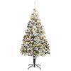 vidaXL Artificial Christmas Tree with 300 LEDs with Stand White 180 cm