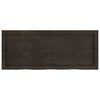 vidaXL Wall Shelf Dark Brown 100x40x(2-6) cm Treated Solid Wood Oak