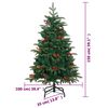 vidaXL Artificial Hinged Christmas Tree 150 LEDs & Ball Set 150 cm