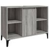 vidaXL 3 Piece Bathroom Furniture Set Grey Sonoma Engineered Wood