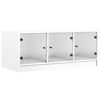 vidaXL Coffee Table with Glass Doors White 102x50x42 cm