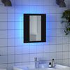 vidaXL LED Bathroom Mirror Cabinet Black 40x12x45 cm Acrylic