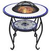 vidaXL Mosaic Fire Pit Table Blue and White 68 cm Ceramic