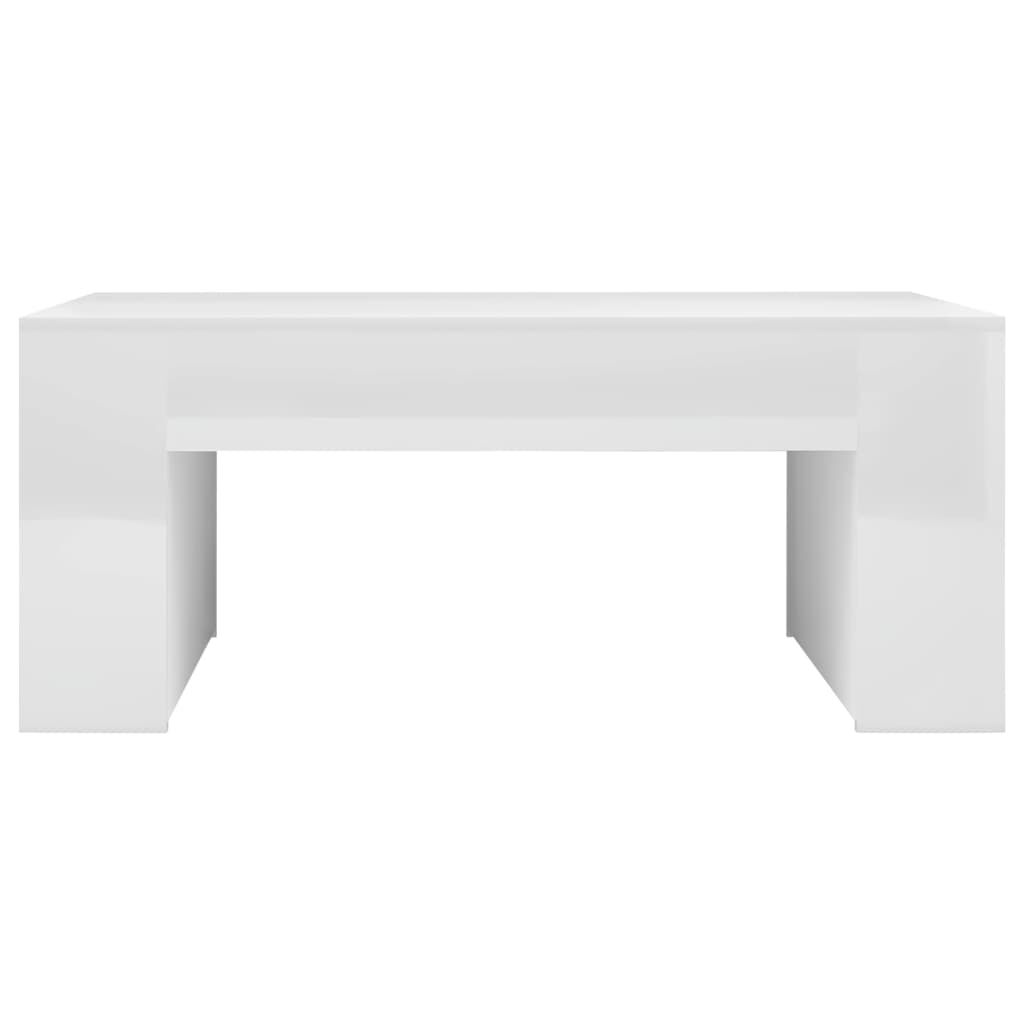 vidaXL Coffee Table High Gloss White 100x60x42 cm Engineered Wood ...