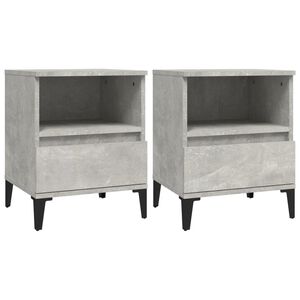 vidaXL Bedside Cabinets 2 pcs Concrete Grey 40x35x50 cm
