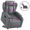 vidaXL Electric Stand up Massage Recliner Chair Grey Faux Leather