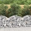 vidaXL Arched Gabion Basket 100x50x60/80 cm Galvanised Iron