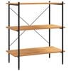 vidaXL 3-Tier Shelving Unit Black and Oak 80x40x92 cm