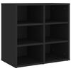 vidaXL Shoe Cabinets 2 pcs Black 52.5x30x50 cm