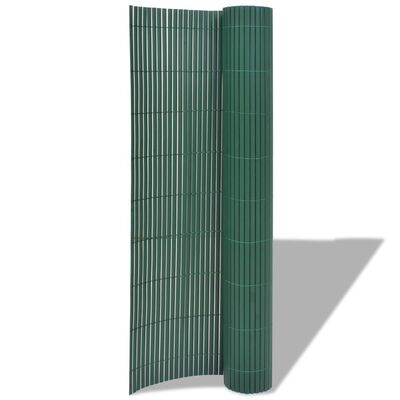 vidaXL Double-Sided Garden Fence PVC 90x300 cm Green