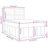 vidaXL Box Spring Bed with Mattress Dark Grey Double Fabric