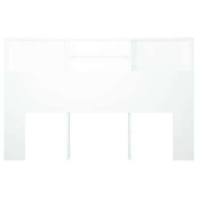 vidaXL Headboard Cabinet White 160x19x103.5 cm