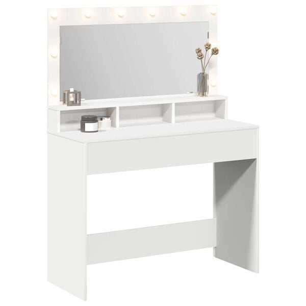 vidaXL Dressing Table White 100 x 41 x 135 cm Engineered Wood