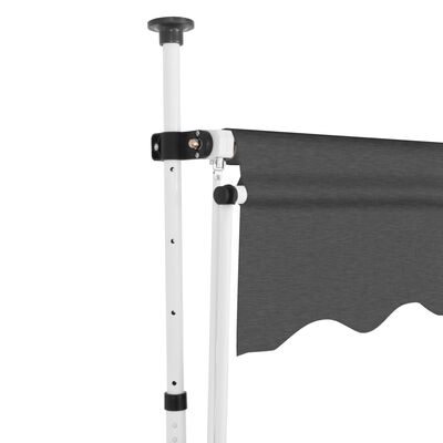 vidaXL Manual Retractable Awning 400 cm Anthracite