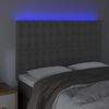 vidaXL LED Headboard Dark Grey 144 cm Velvet