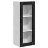 vidaXL Wall Glass Cabinet LUCCA Black 40 x 31 x 100 cm Engineered Wood