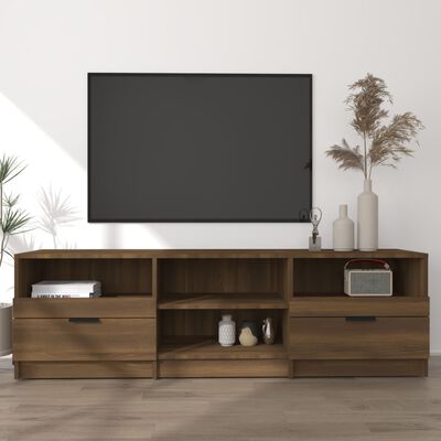 vidaXL TV Cabinet Brown Oak 150x33.5x45 cm Engineered Wood